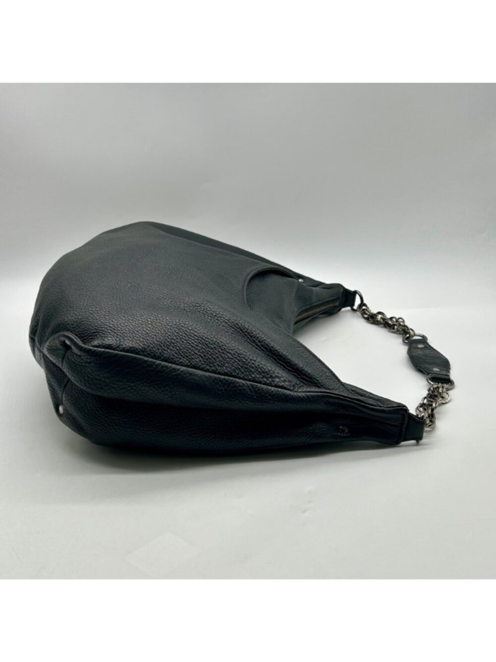 Kenneth Cole Black Pebbled Leather Slouch Hobo Bag - Picture 4 of 11